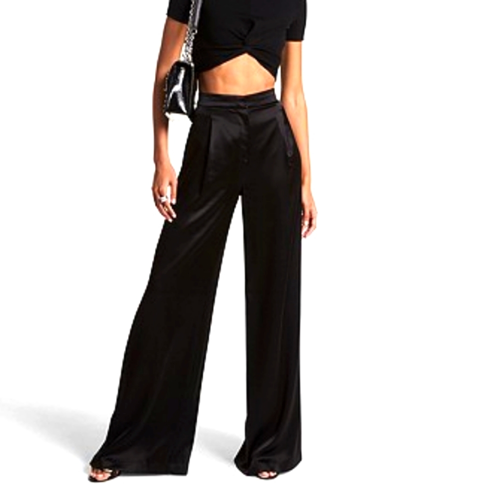 Michael Kors Satin Wide Leg Pants